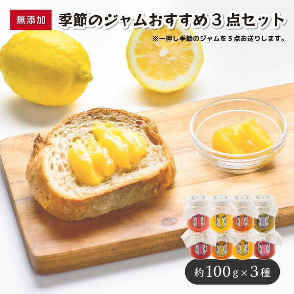 【ふるさと納税】《 期間限定 / 個数限定 》 イチオシ！ 季節のジャム おすすめ 3点 セット (全11種類)【 自家農園 無添加 自家製 果物 新鮮 フルーツ 山口県 宇部市 】[BTBB008]