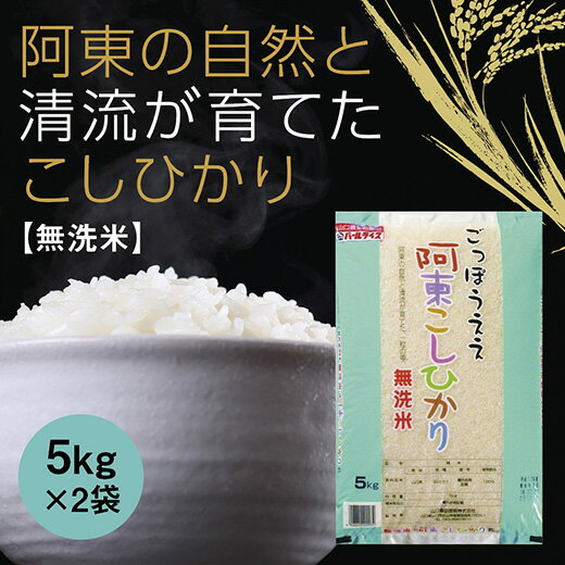 D052【ふるさと納税】阿東こしひかり（無洗米5kg×2）のサムネイル