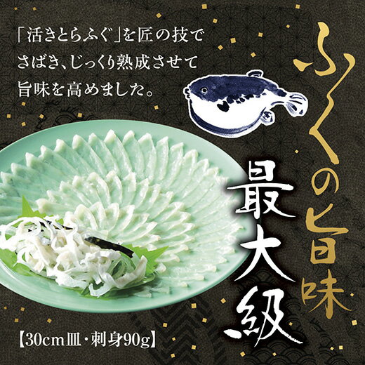 D232【ふるさと納税】とらふく刺身30cm皿(90g)