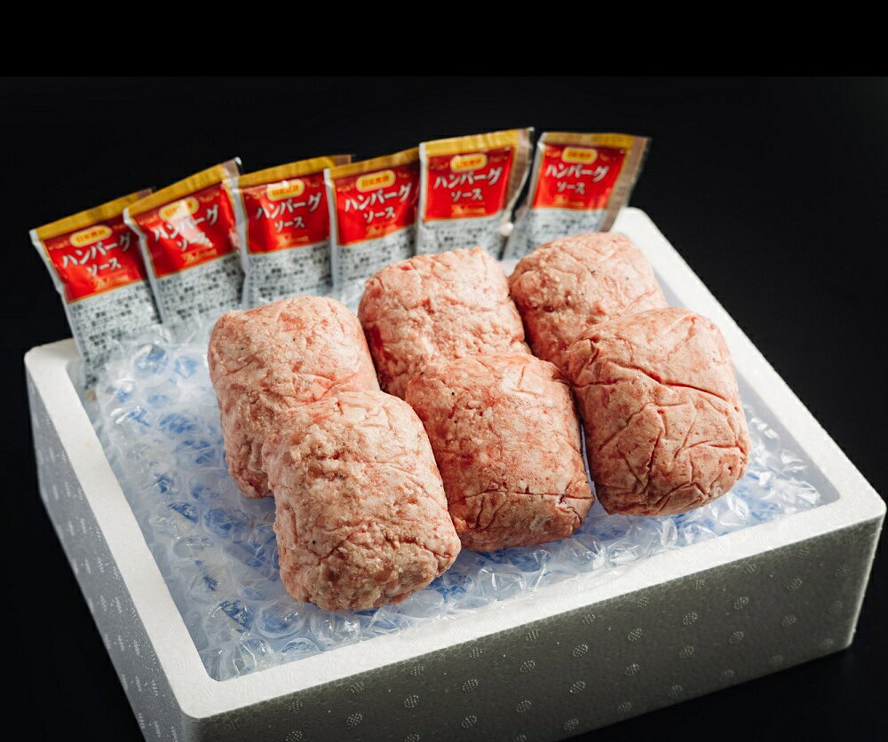 D601【ふるさと納税】 山口県産黒毛和牛「阿知須黒牛」ハンバーグ6個
