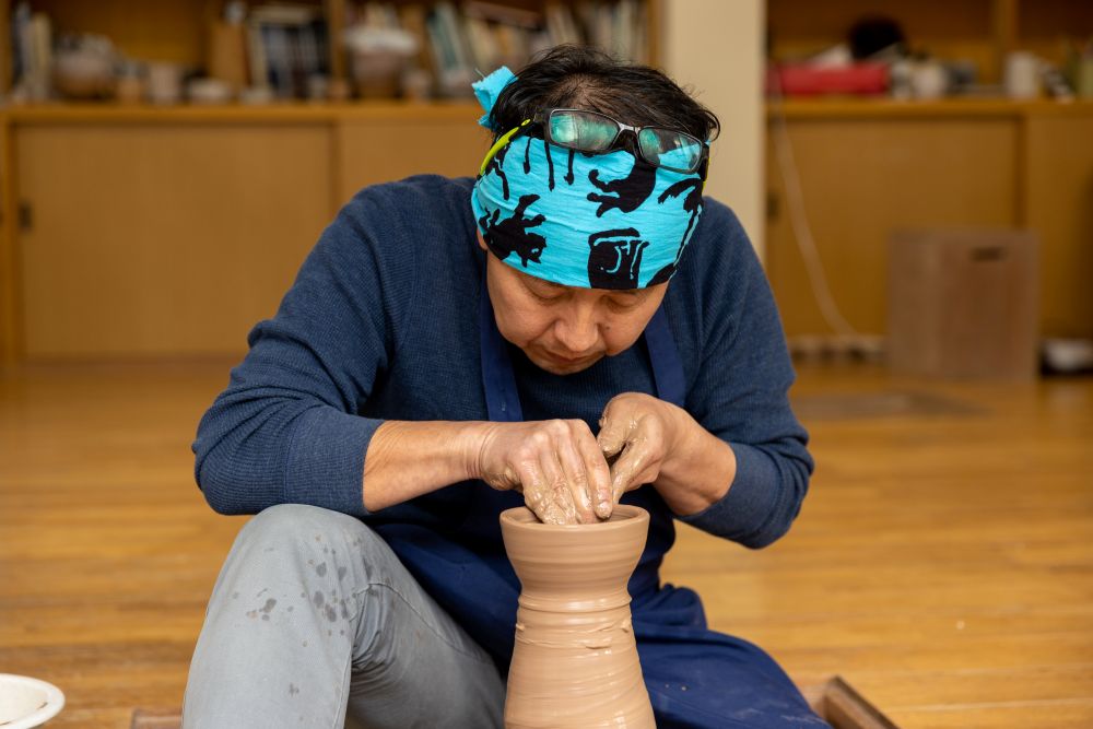 【ふるさと納税】萩焼作家 波多野英生との作陶体験物語 【完全予約制/萩焼作陶体験1名様分】その2