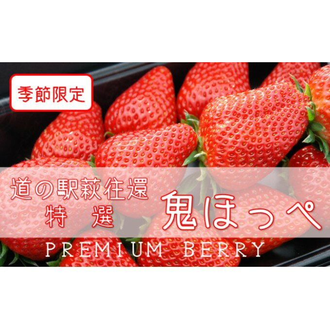 【ふるさと納税】【道の駅 萩往還の名物 イチゴ】鬼ほっぺ 特選　【果物類・いちご・苺・イチゴ】　お届け：2022年1月20日〜3月31日