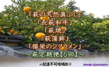 【ふるさと納税】萩の天然真ふぐ・長萩和牛・萩蒲鉾・萩焼・シクラメン【萩定期便5回】　　【定期便・フグ・ふぐ・牛肉/しゃぶしゃぶ・魚貝類・かまぼこ・練り製品】　お届け：2021年11月上旬〜2022年3月下旬