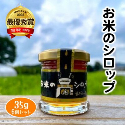 46位! 口コミ数「0件」評価「0」無添加 セット お米のシロップ 35g×6個 調味料選手権 最優秀賞 受賞 シロップ 甘味料 健康　【萩市】