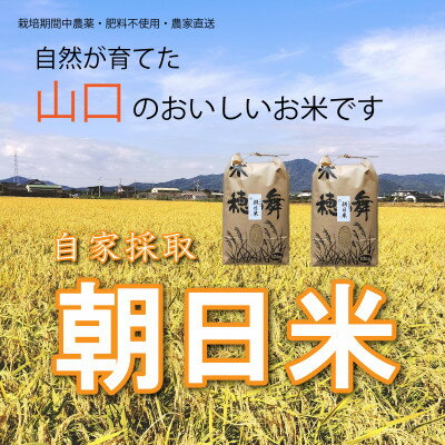 楽天山口県防府市【ふるさと納税】栽培期間中農薬・肥料不使用で作った朝日米　玄米20kg【1385882】