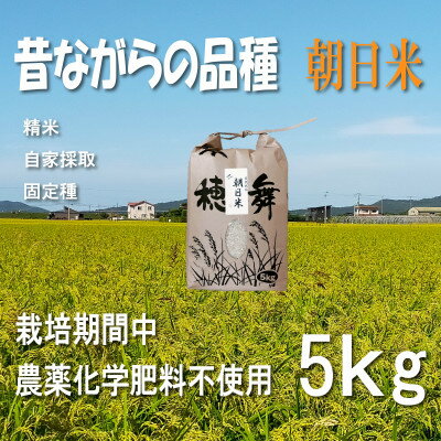 楽天ふるさと納税　【ふるさと納税】栽培期間中農薬・肥料不使用で作った朝日米　精米5kg【1473446】