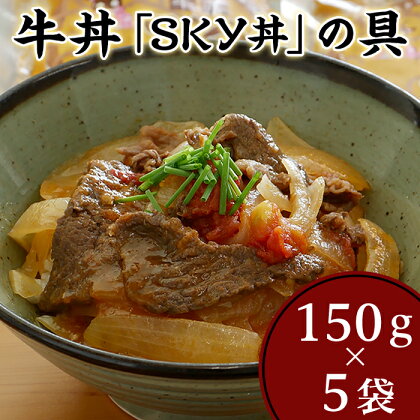 地元食材を使ったオリジナル牛丼「SKY丼」の具（5袋セット）