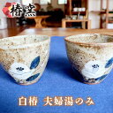 【ふるさと納税】AC04 白椿 夫婦湯のみ 湯呑み カップ コップ インテリア 置き物 オブジェ 飾り 椿 和風 日本製 AC04