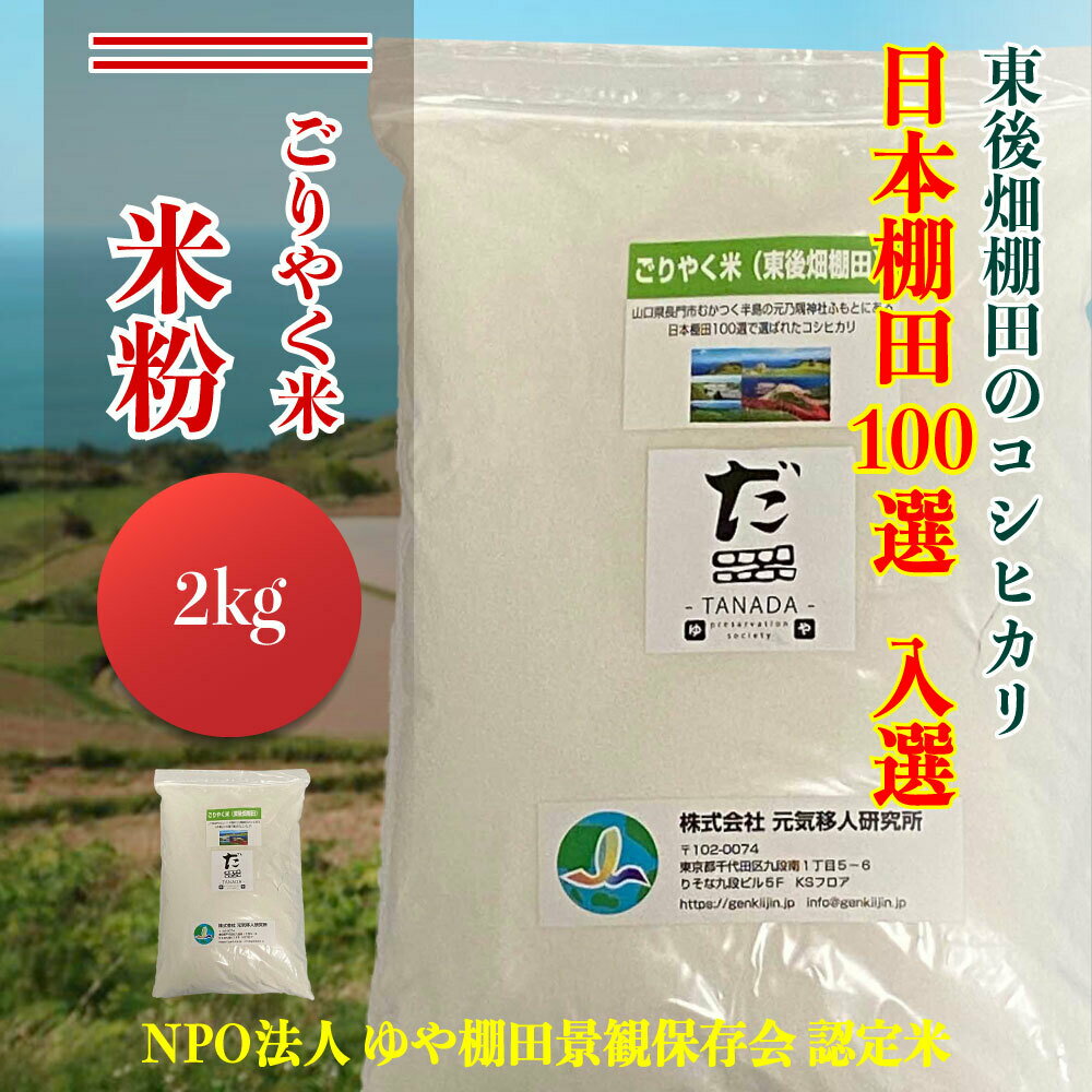 米粉 お米 米 こめ ごりやく米 「東後棚田こしひかり」 米粉2 kg (米粉2kg×1個) 棚田 こしひかり コシヒカリ 小分け 長門市 ごりやく (1083)