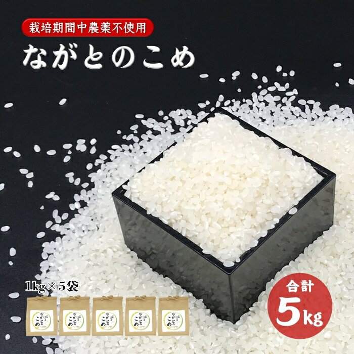 52位! 口コミ数「0件」評価「0」ながとのこめ こしひかり 白米 1kg×5袋 合計5kg コシヒカリ 小分け 精米 栽培期間中農薬不使用 令和5年度 長門市 (10053)