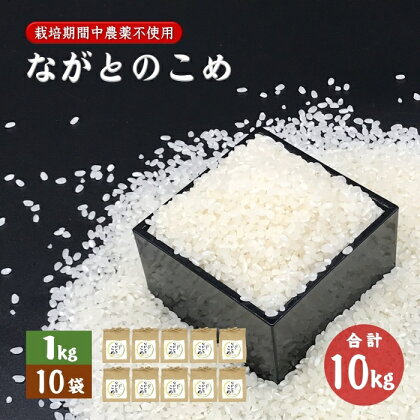 ながとのこめ こしひかり 白米1kg×10袋 合計10kg コシヒカリ 小分け 精米 栽培期間中農薬不使用 令和5年度 長門市 (12022)