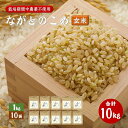 【ふるさと納税】ながとのこめ こしひかり 玄米 1kg×10袋 合計10kg コシヒカリ 小分けパック 栽培期間中農薬不使用 令和5年度 長門市 (..