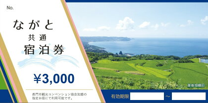 ながと 共通 宿泊券 3,000円分 大谷山荘 音信 楊貴館 湯本温泉（1031）