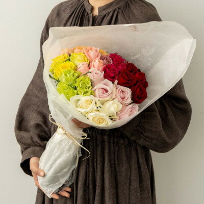 【ふるさと納税】ホシファームのフレッシュブーケ カラフル30本【配送不可地域:離島・北海道・沖縄県】【1433400】