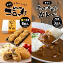 【ふるさと納税】 手作り ビーフコロッケ(揚げ)＆牛すじ煮込みカレー 【冷凍】 ｜ コロッケ カレー 惣菜 セット 詰め合わせ 冷凍 特産品 山口 美祢