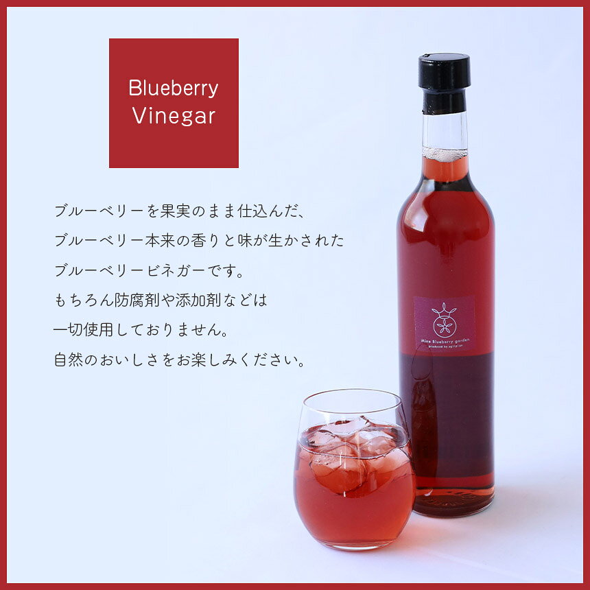 【ふるさと納税】 ブルーベリーヴィネガー黒酢入り ｜ フルーツ 果物 ブルーベリー ヴィネガー 黒酢 お酢 無添加 セット 詰め合わせ 料理 贈答用 山口 美祢市 美祢 特産品 f352136-mine-10000088 山口県美祢市 サンプル画像3
