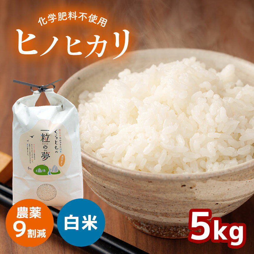 【ふるさと納税】 農薬9割減 ・ 化学肥料不使用 ヒノヒカリ 5kg ｜ 有機農産物認証推進協会認定 精米 お米 米 ひのひかり 農薬減 美祢市 山口県 秋芳 カルスト台地 湧き水 ミネラル 結び家 くらとも