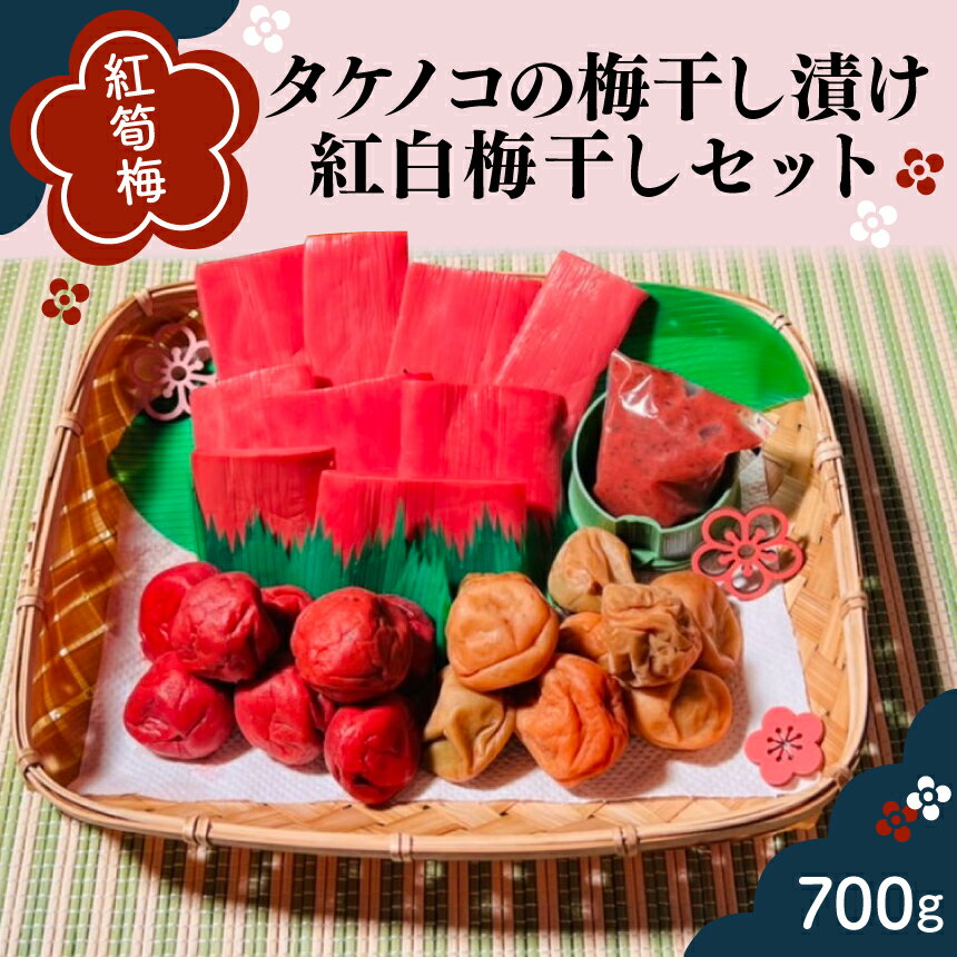 42位! 口コミ数「0件」評価「0」紅筍梅 タケノコの梅干し漬け 紅白梅干しセット ｜ ウメ 梅 梅干し 無添加 詰め合わせ 山口 美祢 特産品 しそ 赤しそ 練梅 白梅 赤梅･･･ 