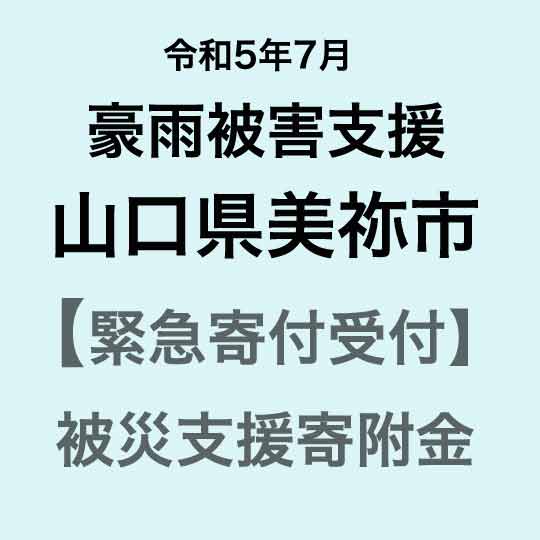 【ふるさと納税】【令和5年7月豪雨災害支援緊急寄附受付】山口県美祢市災害応援寄附金（返礼品はありません）