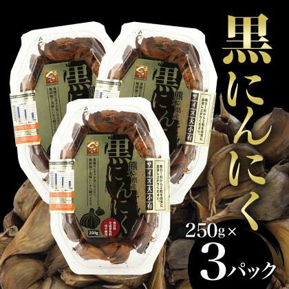 黒にんにく 3パックセット 各250g 無添加 黒にんにく ニンニク 料理 サラダ トッピング 食品 F6L-020