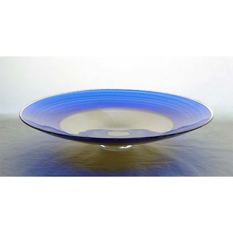 【ふるさと納税】＜ガラス作家 西川 慎＞皿「月映え」 吹きガラス 硝子 ガラス 皿 西川慎 贈り物 ギフト F6L-124var