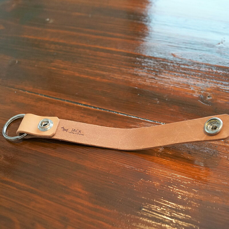 【ふるさと納税】本革製ループキーホルダー【ネーム刻印あり・なし】 縦約12cm×横約2cm 国産牛革 ヌメ革 ハンドメイド キーホルダー 牛革 本革 革製品 名入れ ネーム 刻印 贈り物 ギフト F6L-166var