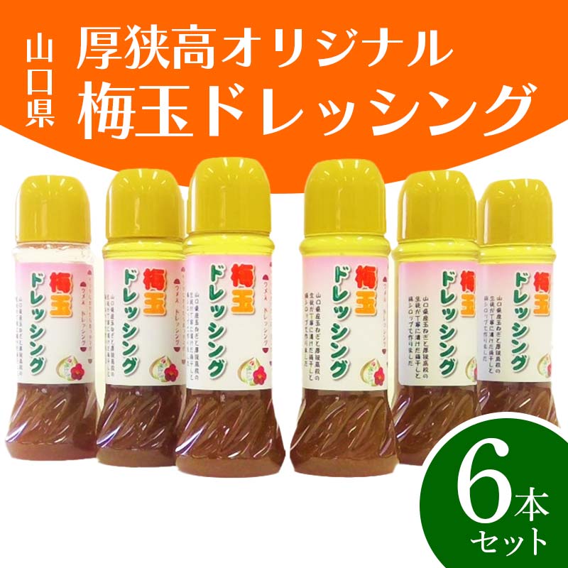 22位! 口コミ数「0件」評価「0」厚狭高 オリジナル梅玉ドレッシング6本セット 梅玉 ドレッシング 厚狭高校 玉ねぎ 梅 サラダ 肉料理 魚料理 料理 調味料 ご当地 グルメ･･･ 