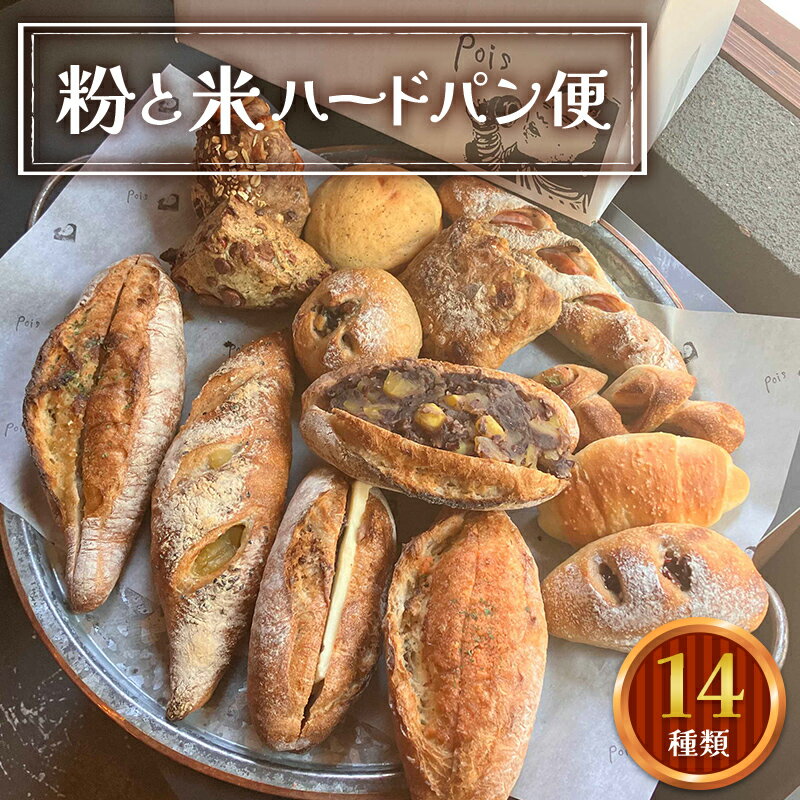 【ふるさと納税】粉と米ハードパン便 スタッフセレクト9種類 ハードタイプ 5種類 合計14種類 パン 木の実 フィグノア オレンジ コーヒー チョコ ナッツ カンパーニュ ロデヴ ブレッド 小麦 優しいパン F6L-928