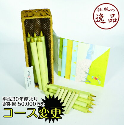 たぶせ和ろうそくと絵はがきセットE(H-6)※発送日を10日または25日からお選びください