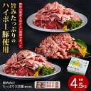 【ふるさと納税】豚肉 阿武町産 豚肉 盛り合わせ 4.5kg | 携帯の電波も届かない環境で育った旨みたっぷりのハイポー豚 豚 肉 お肉 ※配送不可:離島