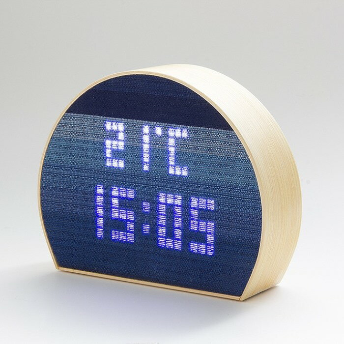 【ふるさと納税】D014aしじら檜 置時計　藍グラデーション