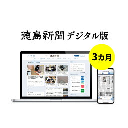 【ふるさと納税】UP4-2a 徳島新聞デジタル版　単独プラン（3か月ご利用券）