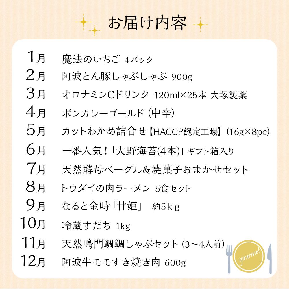 【ふるさと納税】徳島満喫セット グルメ定期便【12ヶ月毎月お届け】