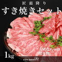 【ふるさと納税】匠霜降りすき焼きセット　約1kg（約500g（250g×2）×2種類） | 肉 お肉 にく 食品 徳島産 阿波牛 人気 おすすめ 送料無料 ギフト