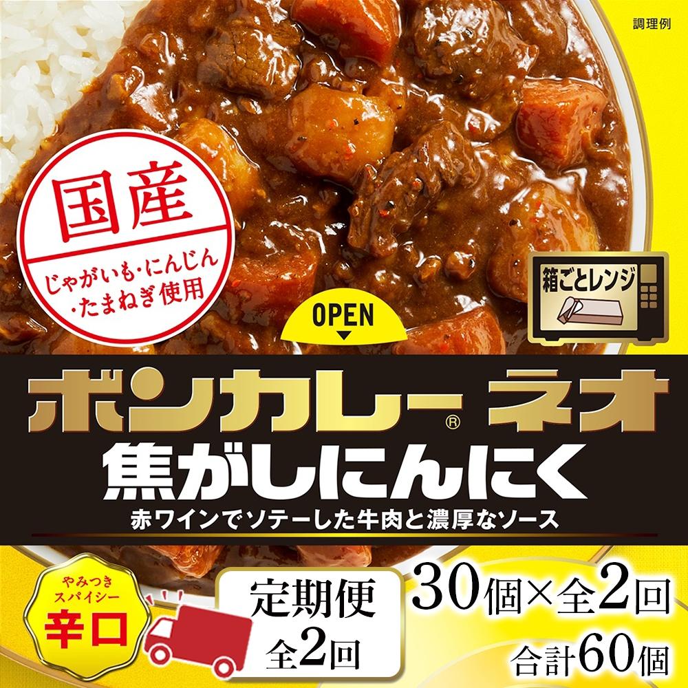 39位! 口コミ数「0件」評価「0」【定期便 全2回】ボンカレーネオ 焦がしにんにく やみつきスパイシー(辛口)　30個×2回　計60個 | 食品 加工食品 人気 おすすめ 送･･･ 