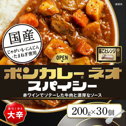 ボンカレーネオ スパイシー後引く辛さ 大辛　200g×30個 | 食品 加工食品 人気 おすすめ 送料無料