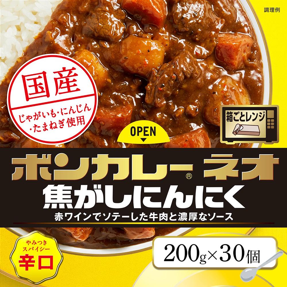 ボンカレーネオ 焦がしにんにくやみつきスパイシー 辛口　200g×30個 | 食品 加工食品 人気 おすすめ 送料無料