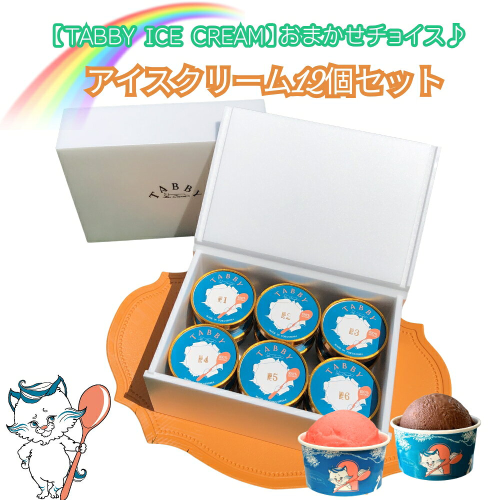 【ふるさと納税】【TABBY ICE CREAM】おまかせチョイス♪アイスクリーム12個セット カップアイス セット オリジナル 大人気 手作り 天然素材 ヴィーガン がん アイスクリーム デザート スイーツ 甘い 爽やか おやつ