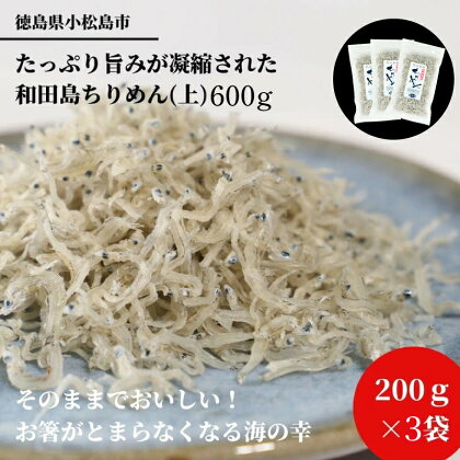 ※2024年5月発送 ちりめん 600g 200g×3袋 冷蔵 小分け 個包装 化粧箱入 贈答用 産地直送 徳島県産 大容量 しらす ごはん サラダ チャーハン 和田島