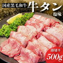 【ふるさと納税】 国産 牛タン 薄切り 500g 塩味 冷凍 特選 黒毛和牛 和牛 赤身 霜降り 牛肉 牛 肉 タン 焼肉 BBQ バーベキュー 希少部位 国産...