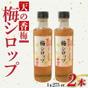 【ふるさと納税】 梅シロップ 275cc 2本 セット 国産 美郷 梅 シロップ うめ ドリンク ジュース ノンアルコール 梅 飲料 希釈シロップ 炭酸割り 水割り お湯割り 甘酸っぱい 健康飲料 ギフト 瓶 常温 プレゼント ギフト 贈答 送料無料 徳島県 吉野川市 天野農園 美郷物産館
