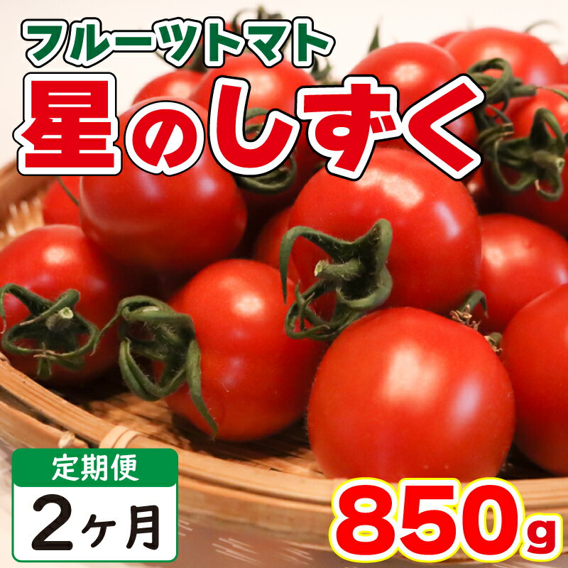 【ふるさと納税】 野菜 トマト フルーツ トマト 850g 以上 2カ月 定期便 先行予約 11月発送 完熟 高糖度 糖度 8度 以上 スイーツ 完熟 ギフト 贈答用 星のしずく お楽しみのサムネイル