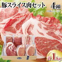 【ふるさと納税】 豚肉 1kg スライス 4種 セット 詰め合わせ ロース モモ 肩ロース バラ 阿波美豚 ギフト お中元 冷凍 高級 切り落とし 小分け 鍋 焼肉 生姜焼き 炒め物 照り焼き ソテー 豚丼 バーベキュー BBQ お弁当 おかず 惣菜 作り置き リーベフラウ