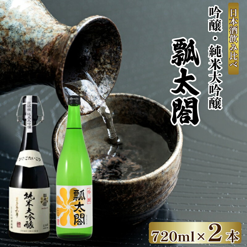 日本酒 お酒 飲み比べ 純米大吟醸 吟醸 ギフト セット 720ml × 2本 辛口 山田錦 ロック 水割り 宅飲み 晩酌 ギフト 贈答品 プレゼント 贈り物 数量限定 お取り寄せ 徳島県