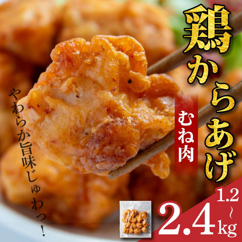 鶏肉 唐揚げ むね 選べる容量 1.2kg〜2.4kg 小分け 冷凍食品 惣菜 おかず 国産 鶏肉 鳥肉 とりにく 鶏 とり チキン タンパク質 プロテイン ダイエット 健康 美容 トレーニング ジム スポーツ お取り寄せ グルメ 送料無料 徳島県 阿波市 有限会社阿波食品