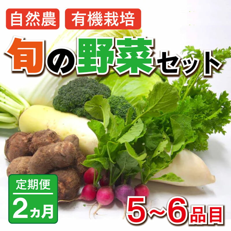 【ふるさと納税】 野菜 お楽しみ 定期便 2回 有機野菜 5~6品目 詰め合わせ セット 有機栽培 玉ねぎ とまと じゃがいものサムネイル