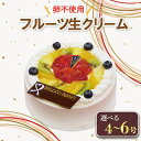 【ふるさと納税】 日時指定可 フルーツケーキ 4号 5号 6号 アレルギー対応 卵 不使用 ケーキ クリーム イチゴ オレンジ キウイフルーツ 桃 ぶとう さくらんぼ パイナップル 洋菓子 焼菓子 デザート スイーツ チョコ 果物 フルーツ 誕生日 記念日 送料無料 CAKE EXPRESS
