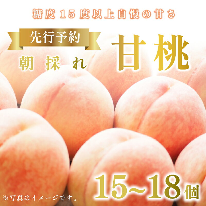 桃 もも 果物 フルーツ 甘桃 朝採れ 先行予約 15～18個 糖度 15度 以上 徳島県 阿波市