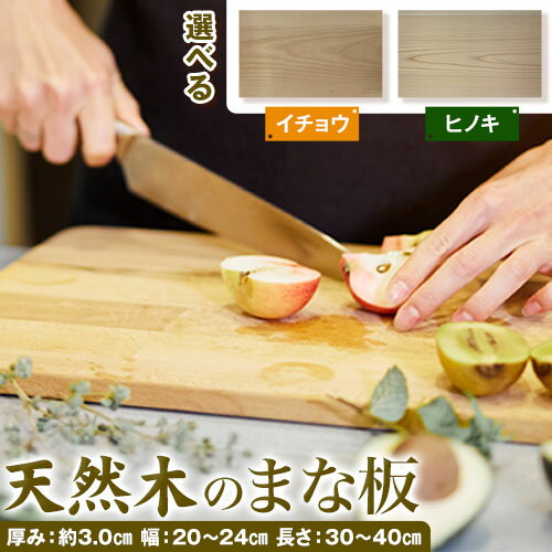 【ふるさと納税】天然木のまな板 選べる イチョウ ヒノキ 約1kg 株式会社ウッドピア 《30日以内出荷(土日祝除く)》 まな板 木製 送料無料 徳島県 美馬市 料理 キッチン用品
