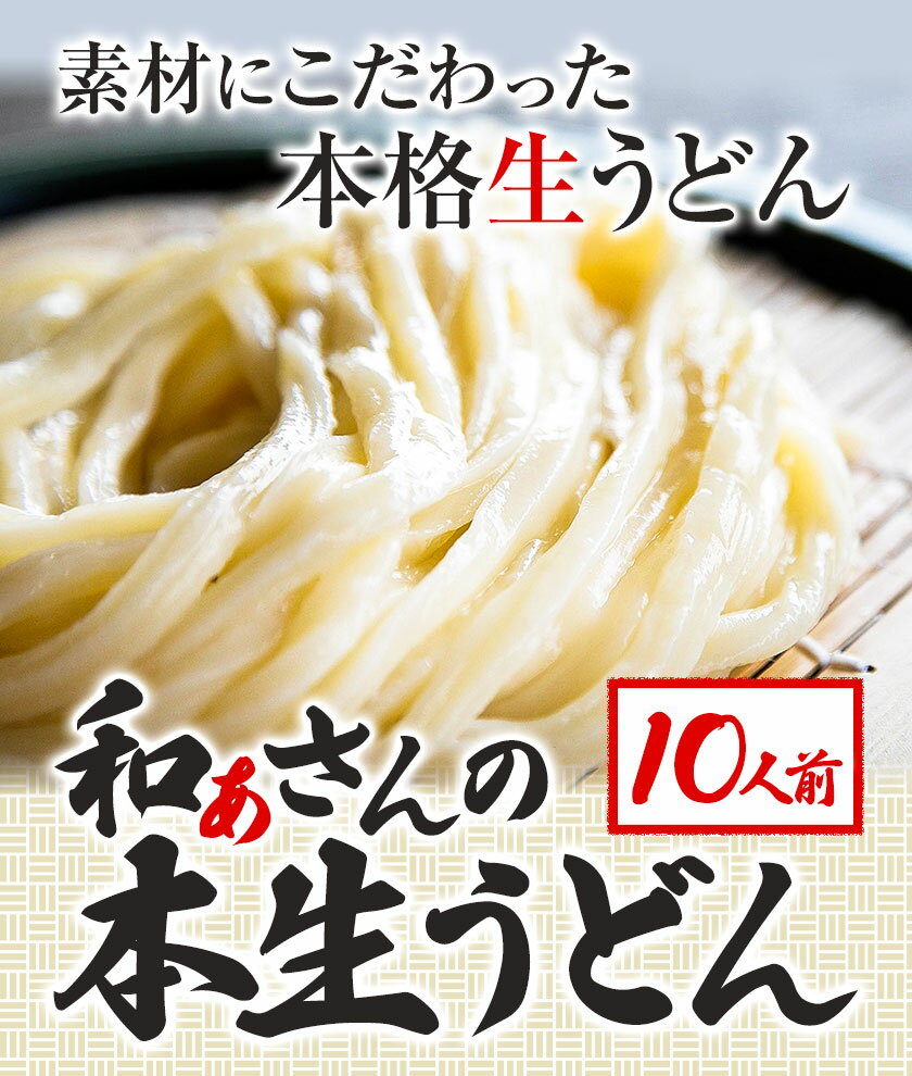 【ふるさと納税】【贈答用】 讃岐うどん おうどんセット 10人前 和ぁさん家、株式会社栄工製作所 《90日以内に出荷予定(土日祝除く)》うどん 麺 生麺 生うどん 本格 手作り 和食 ご家庭用 こだわり お手軽 ギフト セット 薬味 だし付き 徳島県 美馬市